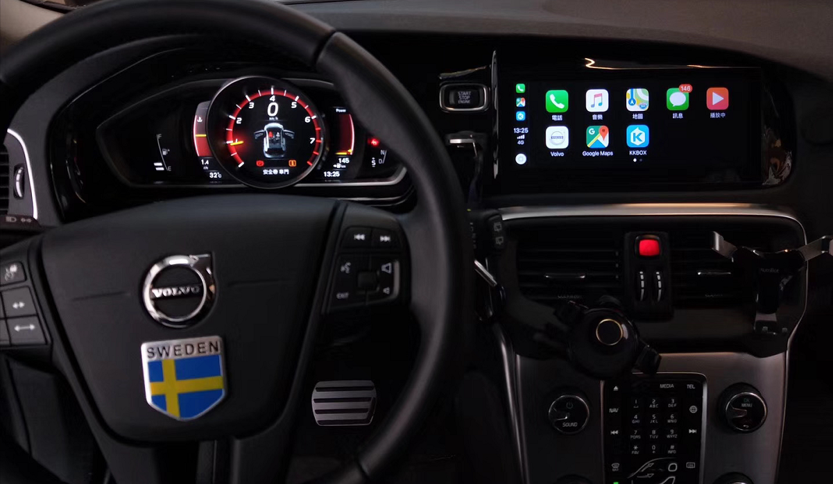 Installation autoradio GPS Volvo V40 écran tactile 9 pouces CarPlay